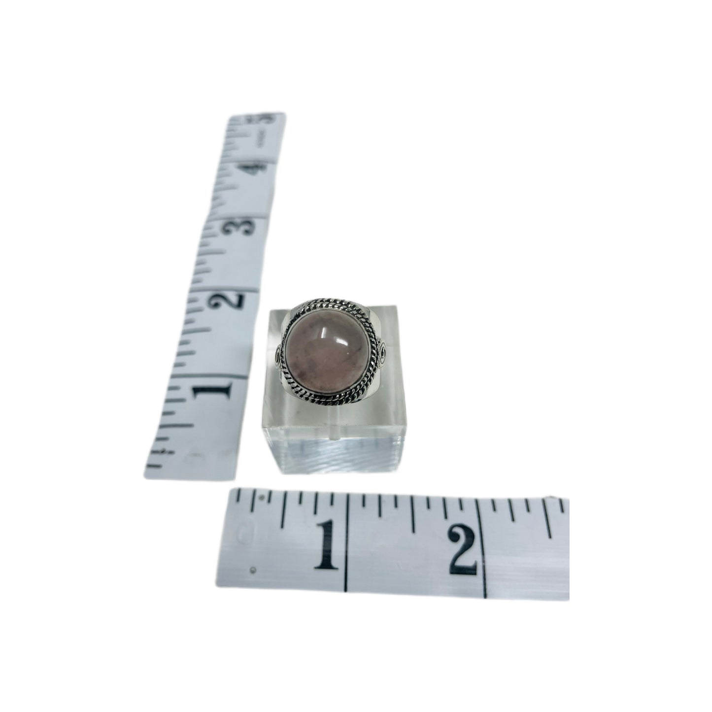 Rose Quartz Sterling Silver Ring