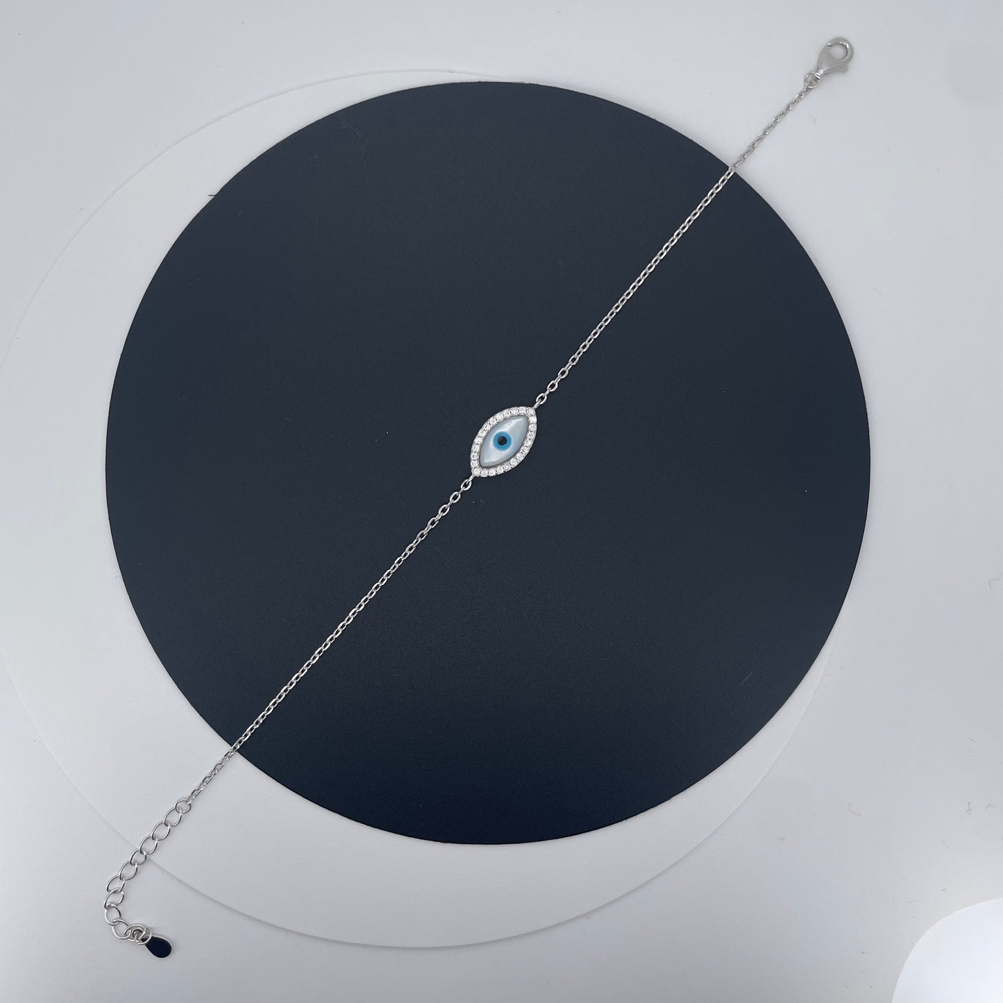 Silver Evil Eye Bracelet – Protection & Luck | Gemsilver