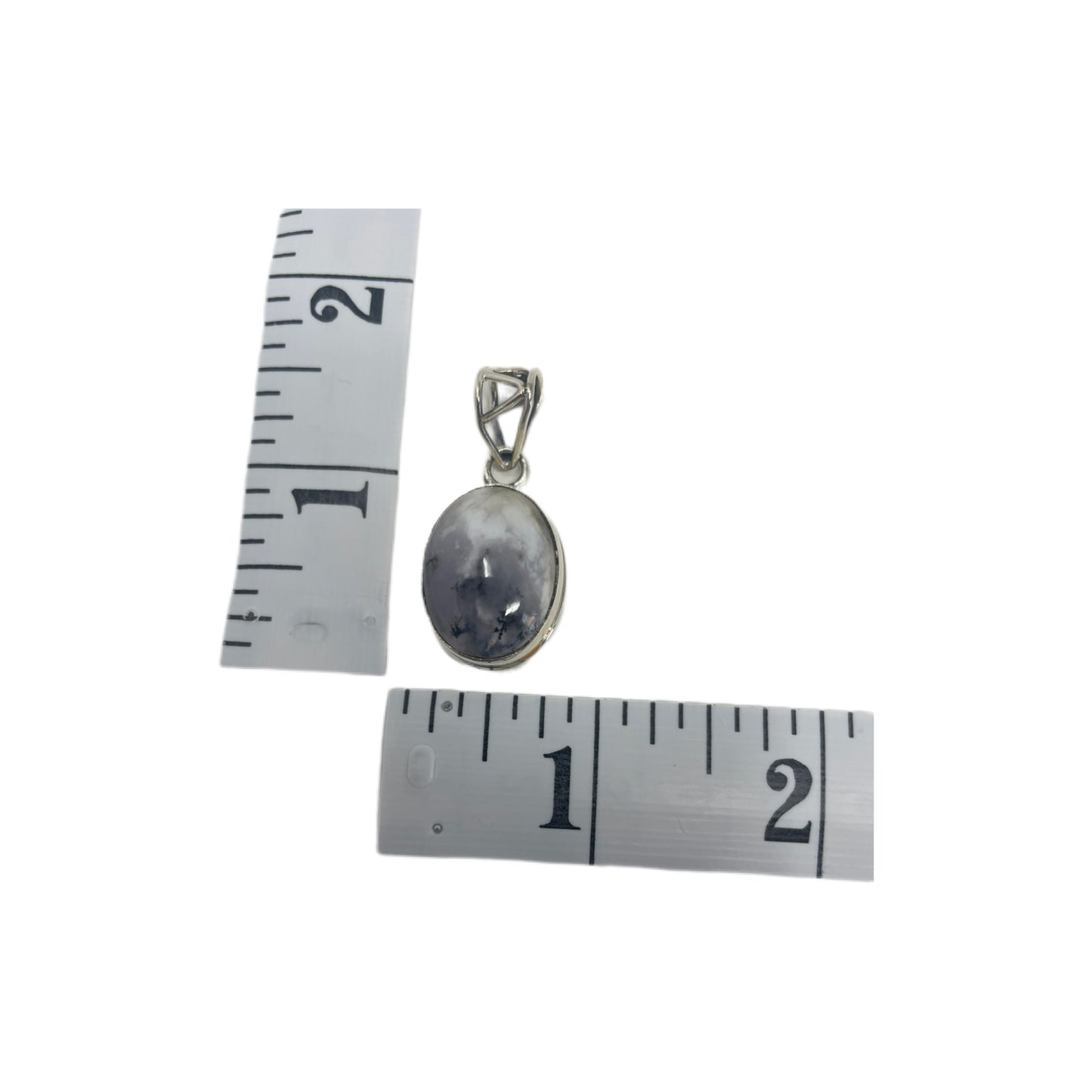 Dendritic Agate Sterling Silver Pendant