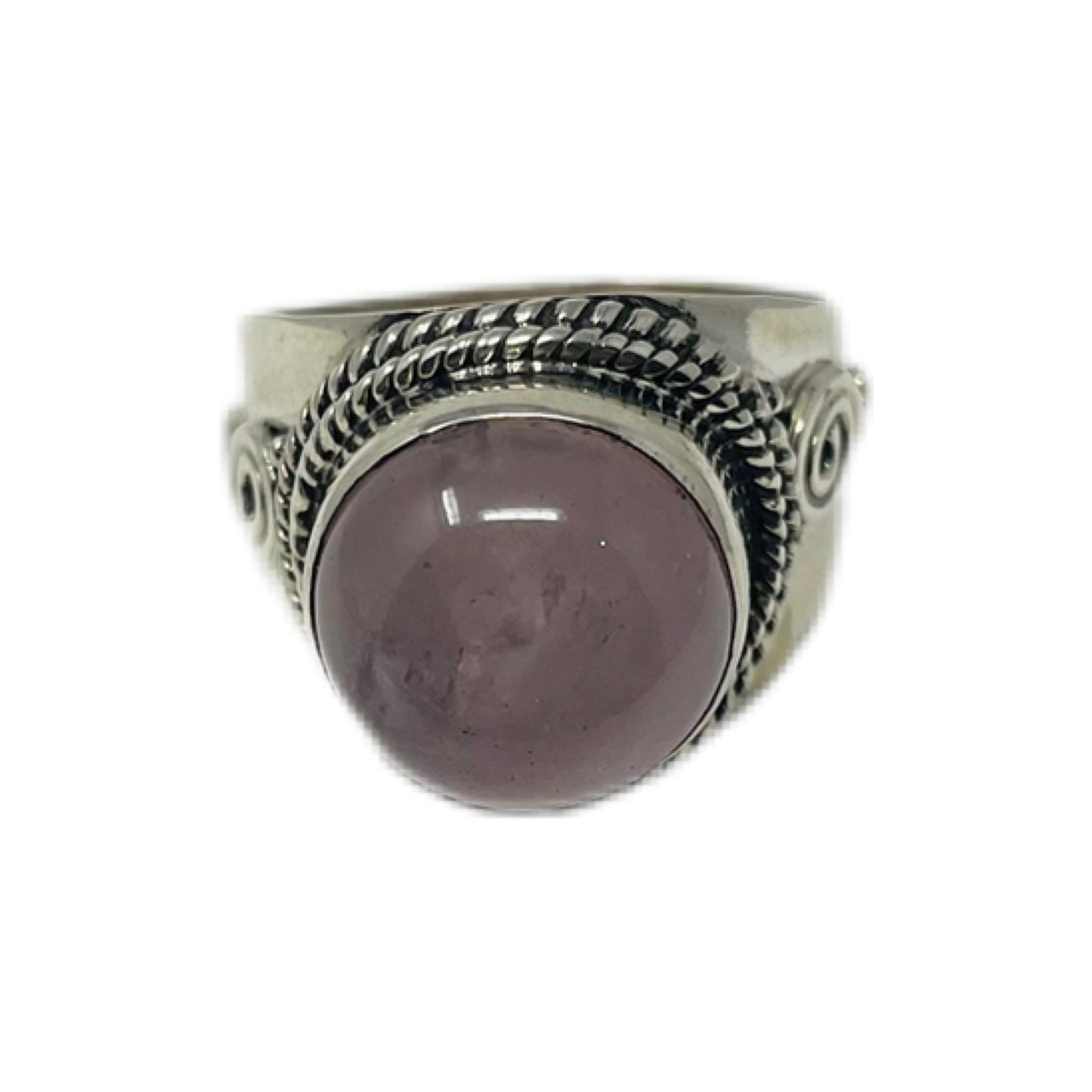 Rose Quartz Sterling Silver Ring