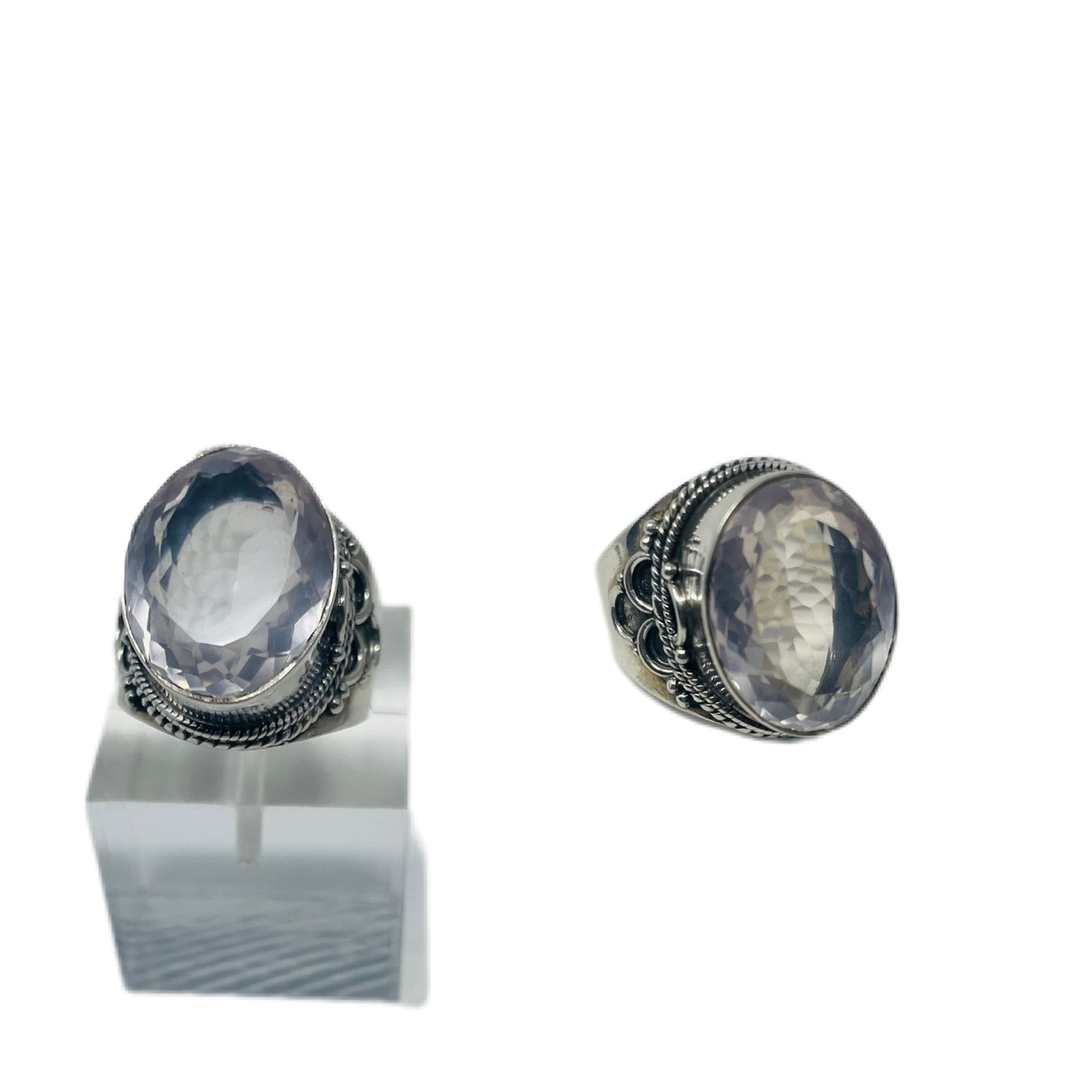 Clear Quartz Sterling Silver Ring