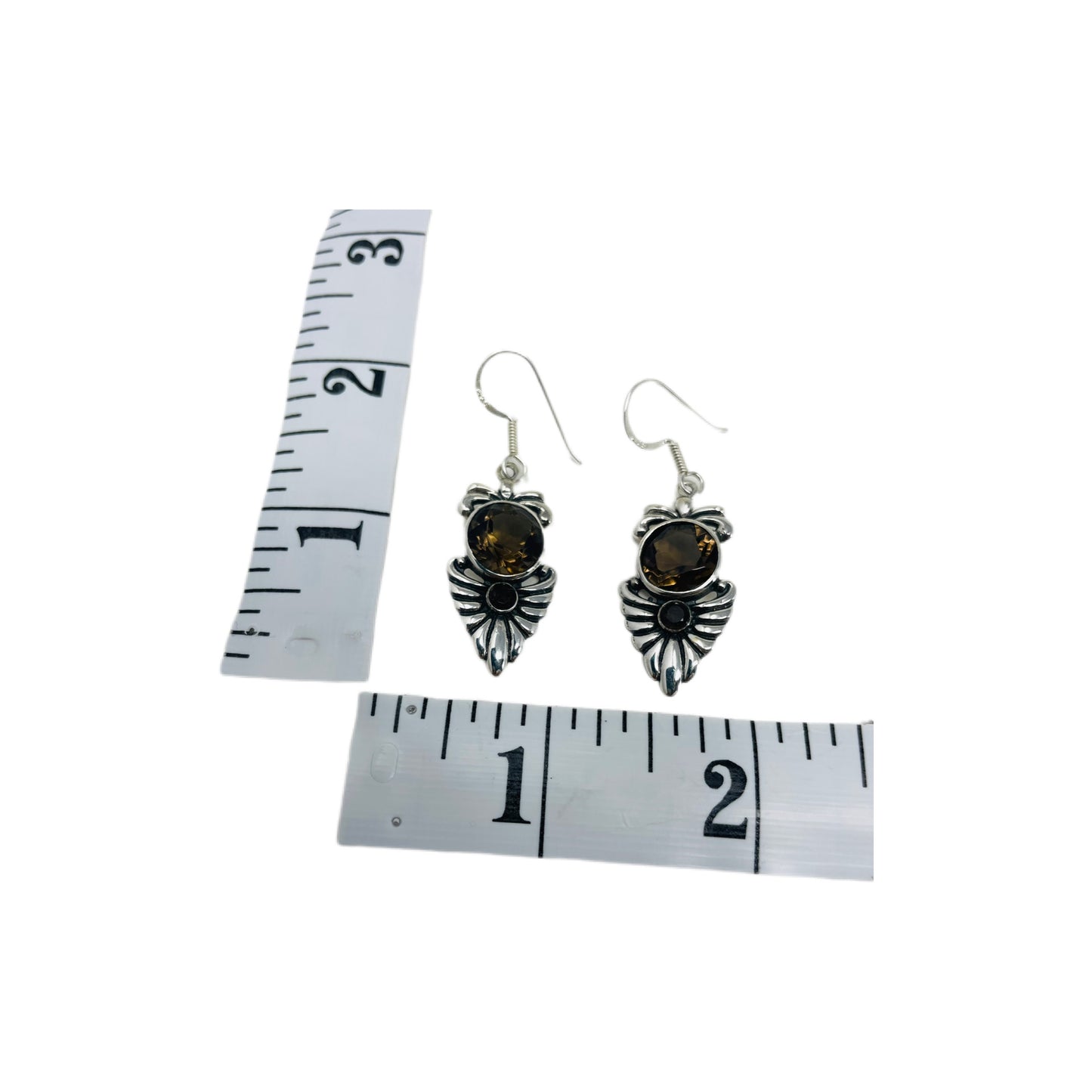 Smoky Quartz Sterling Silver Earrings