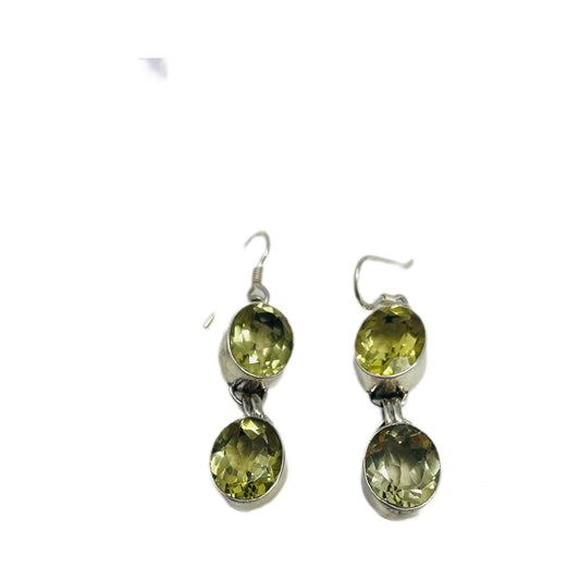 Lemon Quartz Multi-Stone Sterling Silver Earrings