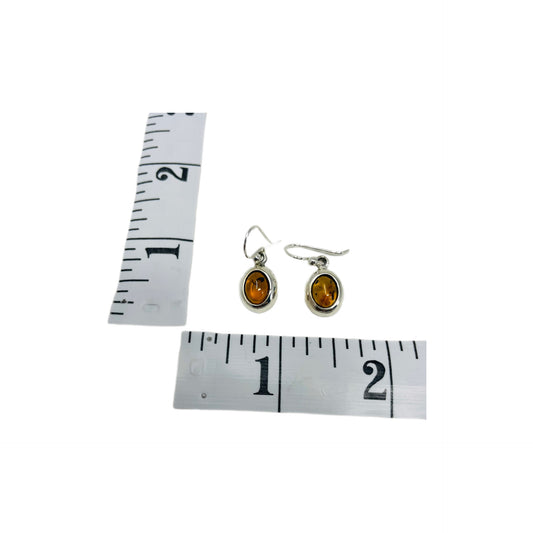 Amber Sterling Silver Earrings