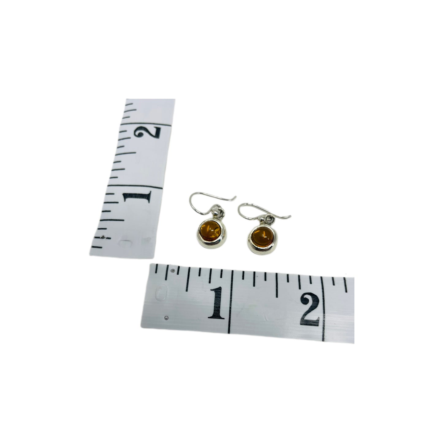 Amber Sterling Silver Earrings