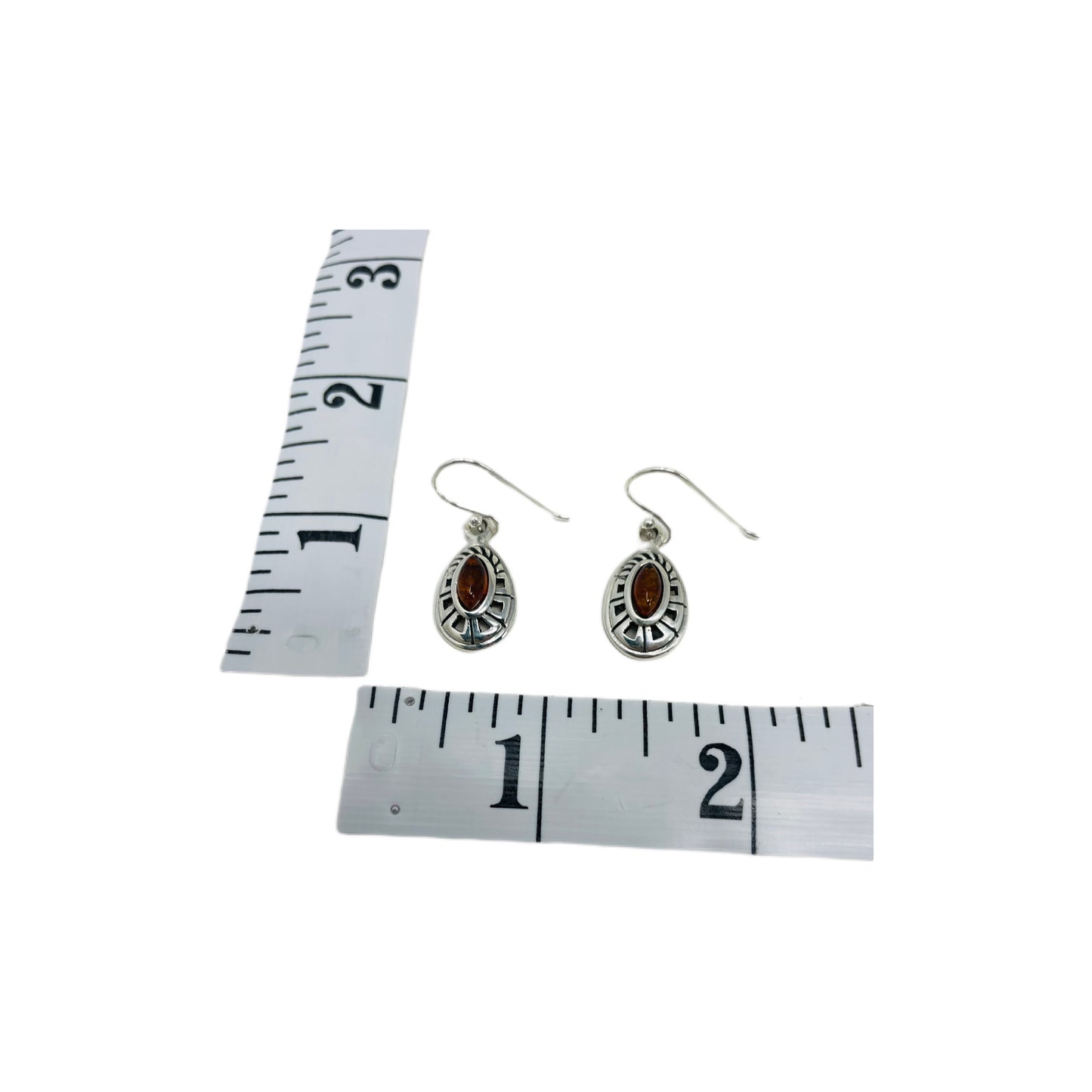 Amber Sterling Silver Earrings