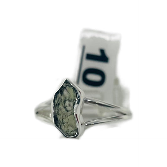 Moldavite Sterling Silver Ring