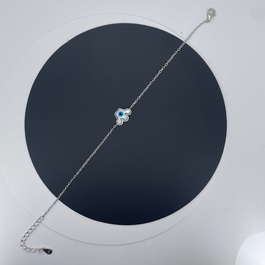 Silver Evil Eye Bracelet – Protection & Luck | Gemsilver