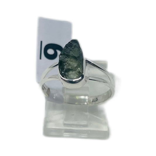 Moldavite Sterling Silver Ring