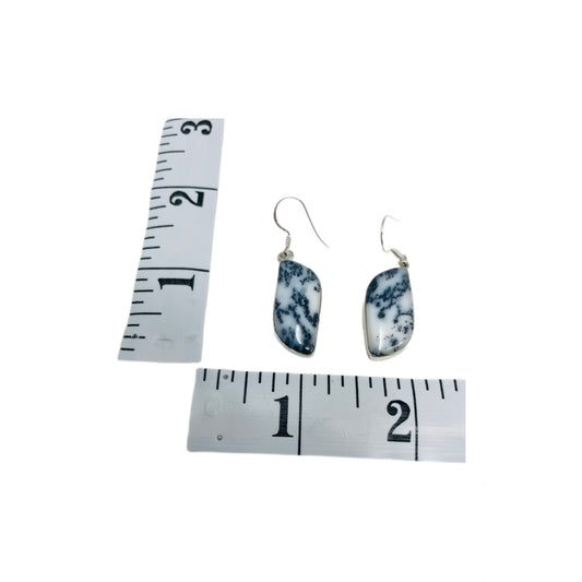 Dendritic Agate Sterling Silver Earrings