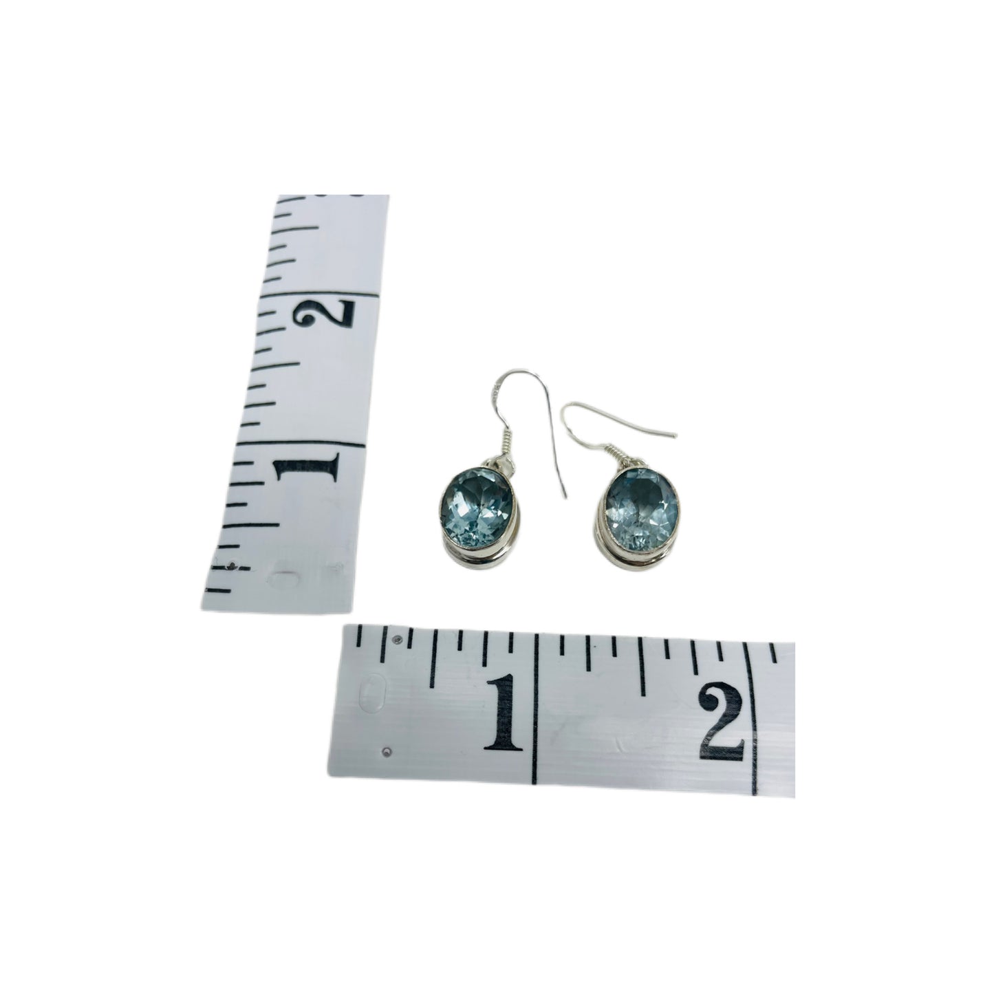 Blue Topaz Sterling Silver Earrings