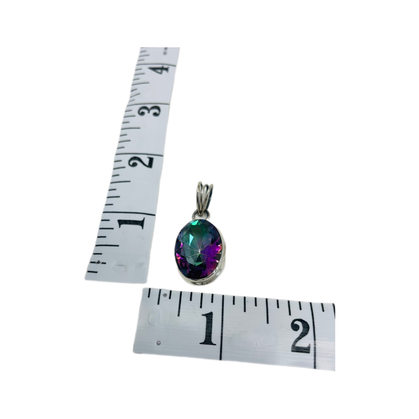 Mystic Topaz Sterling Silver Pendant