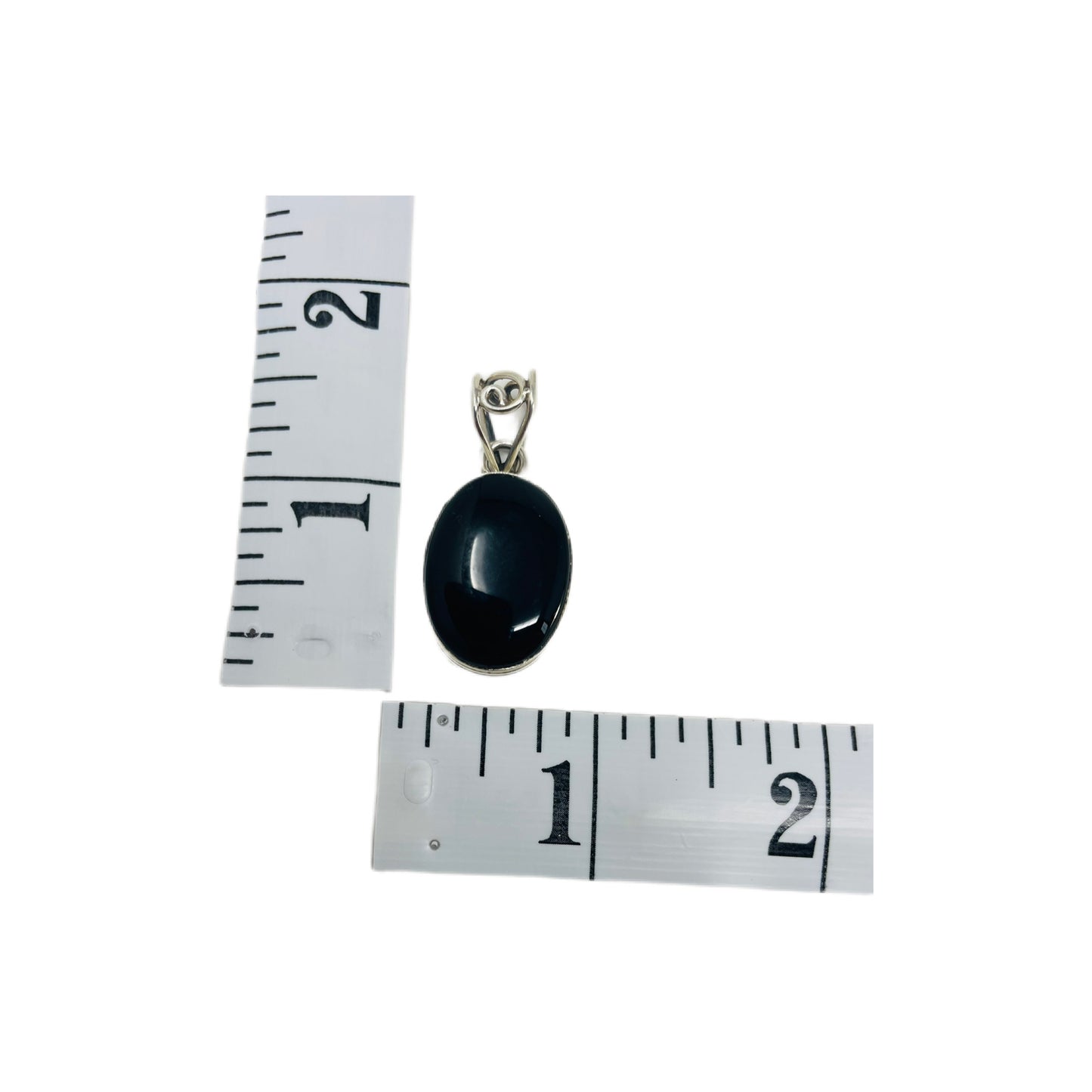 Black Onyx Sterling Silver Pendant