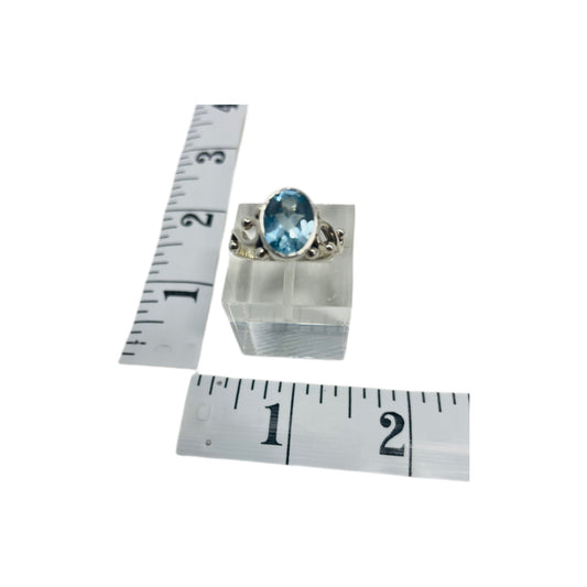 Blue Topaz Sterling Silver Ring