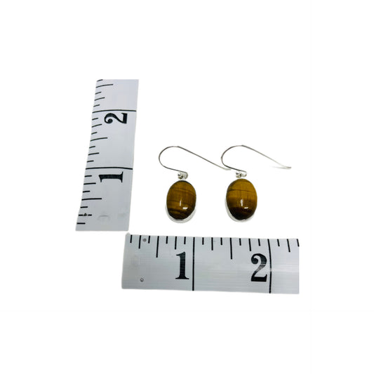 Tiger Eye Sterling Silver Earrings