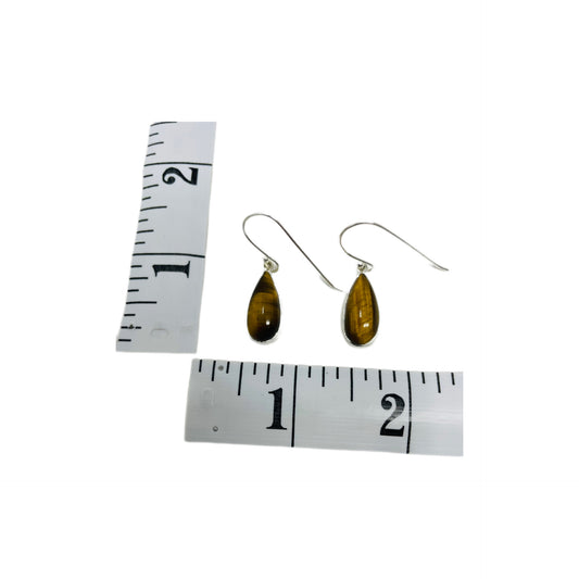 Tiger Eye Sterling Silver Earrings