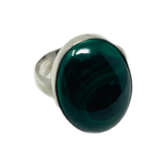 Malachite Sterling Silver Ring