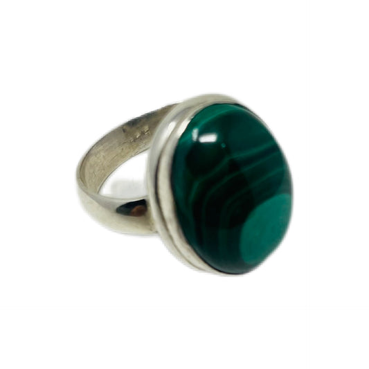 Malachite Sterling Silver Ring