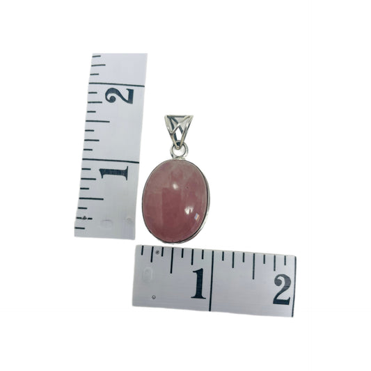 Rose Quartz Sterling Silver Pendant