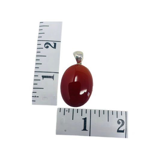 Carnelian Sterling Silver Pendant