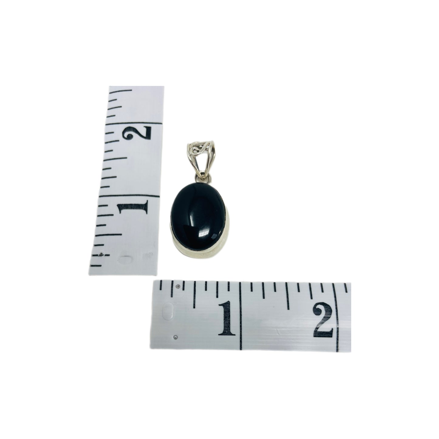 Black Onyx Sterling Silver Pendant