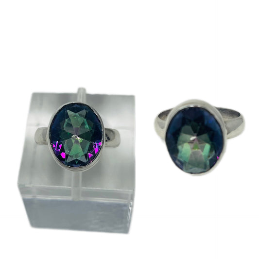 Mystic Topaz Sterling Silver Ring