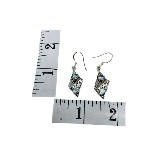 Blue Topaz Sterling Silver Earrings