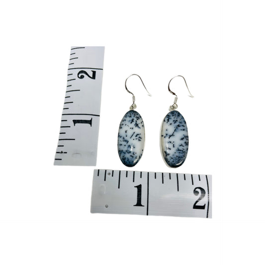 Dendritic Agate Sterling Silver Earrings