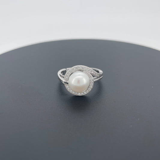 Silver Pearl Ring Size 7 | Gemsilver