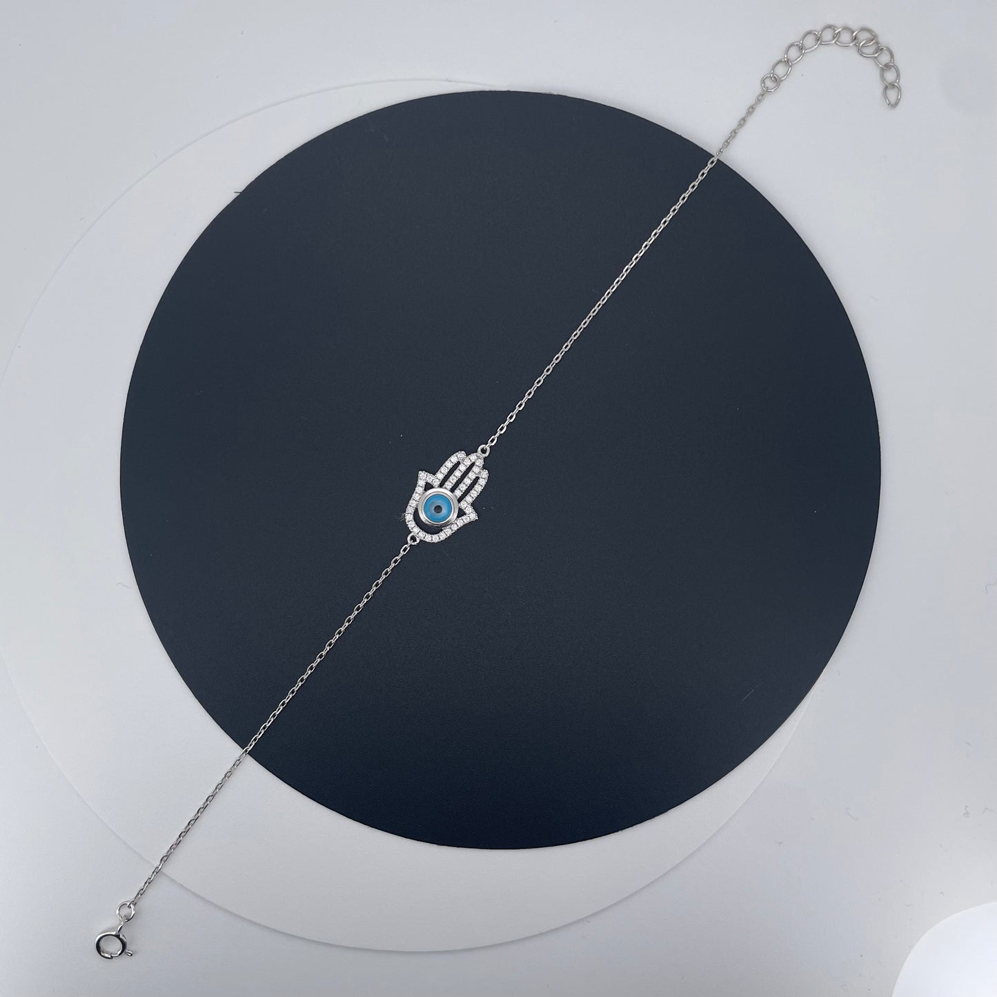 Silver Evil Eye Bracelet – Protection & Luck | Gemsilver