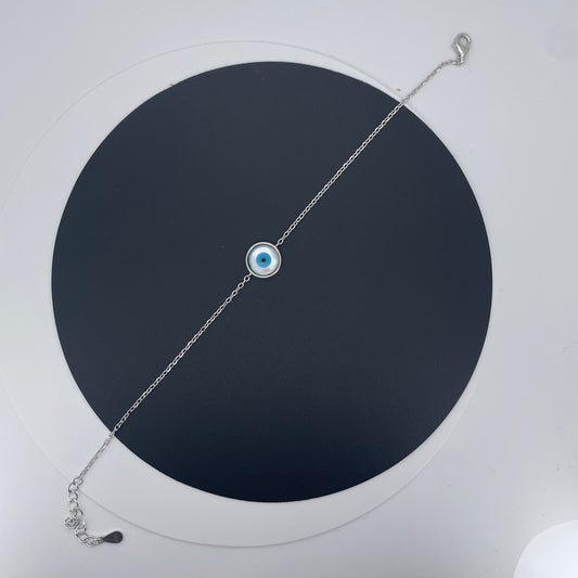 Silver Evil Eye Bracelet – Protection & Luck | Gemsilver