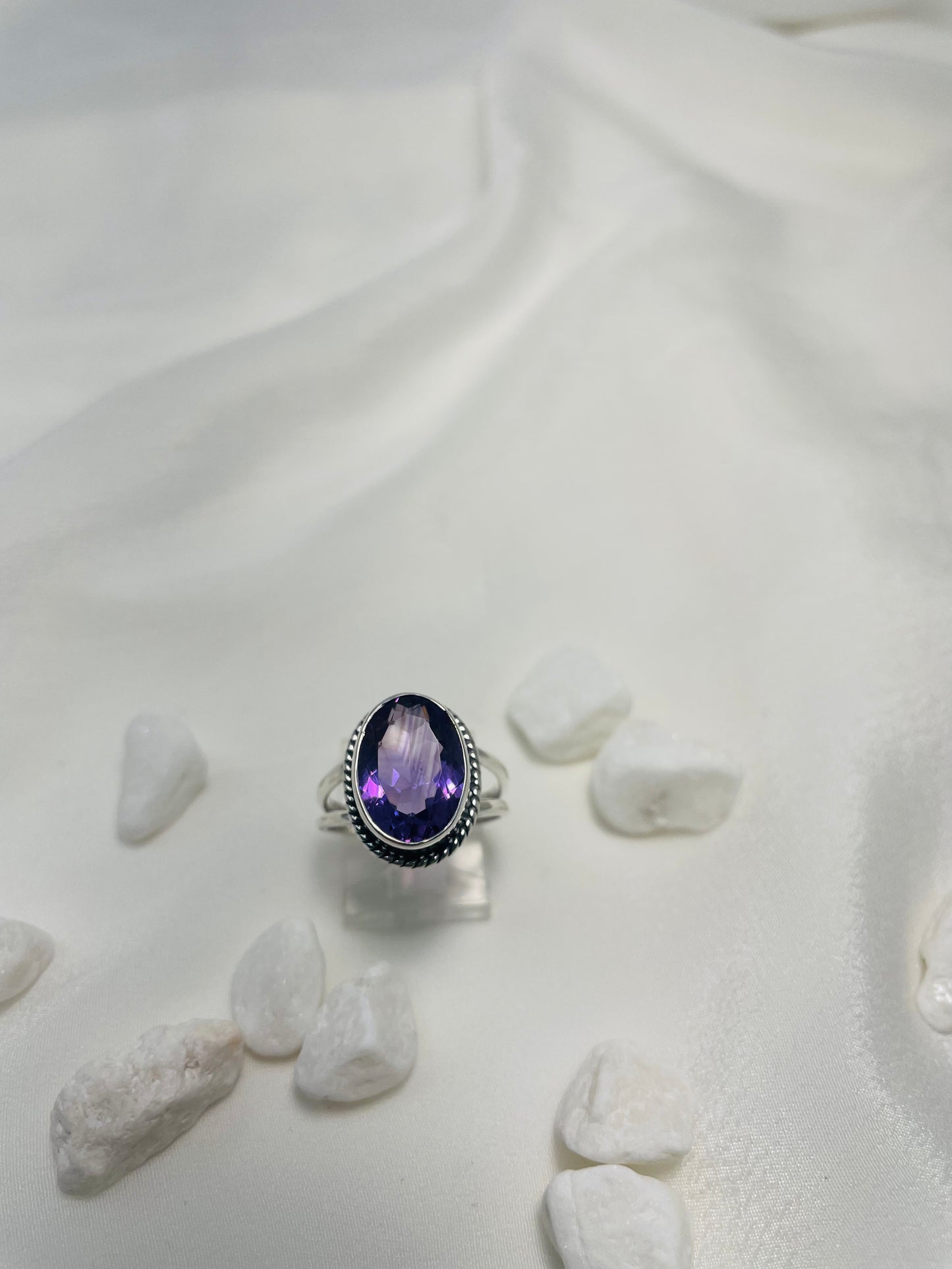 925 Sterling Silver Amethyst Ring