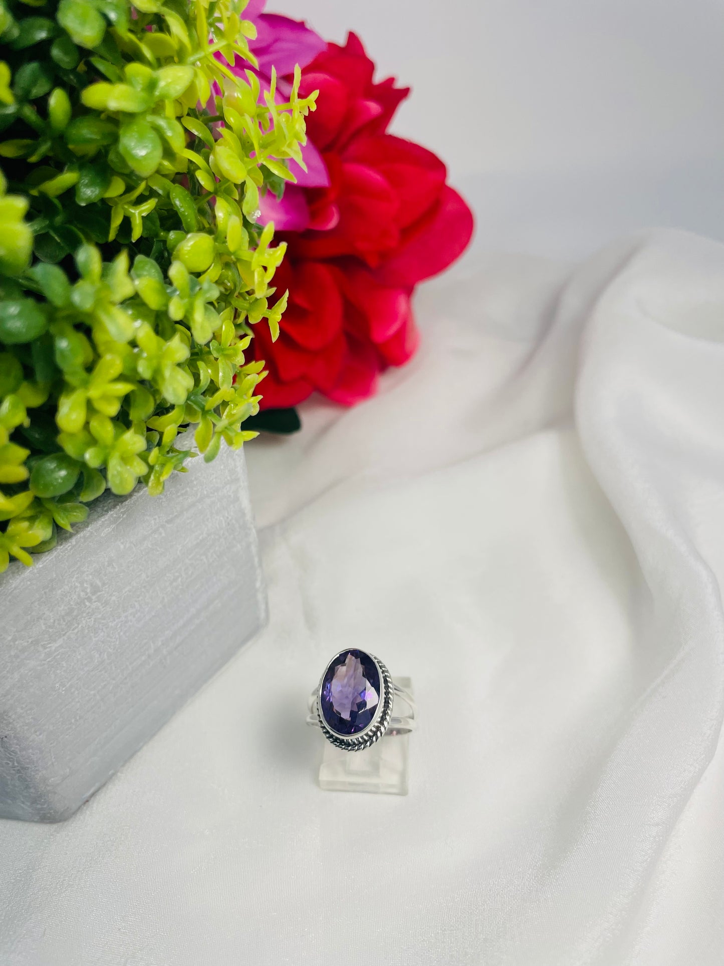 925 Sterling Silver Amethyst Ring