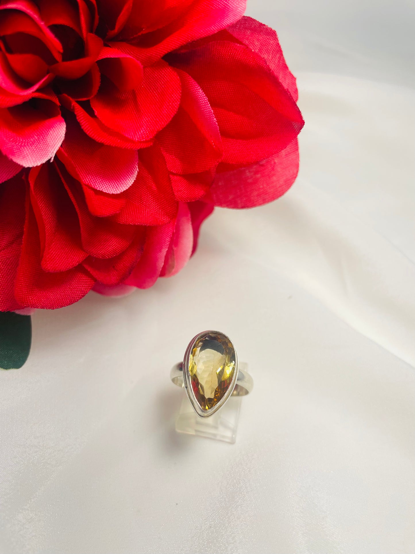 925 Sterling Silver Citrine Ring