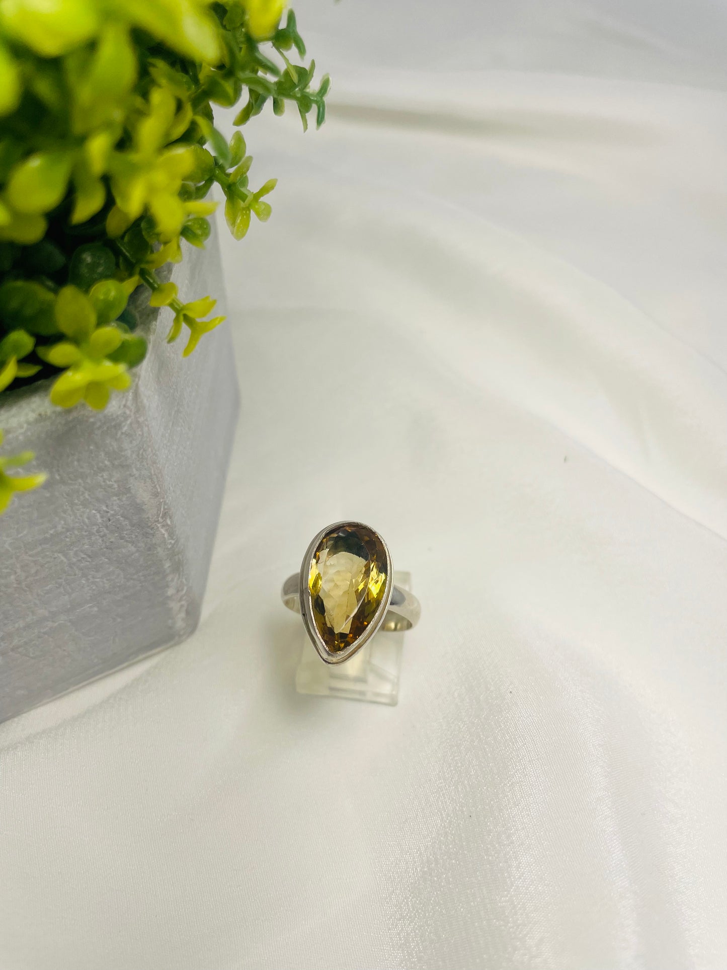 925 Sterling Silver Citrine Ring