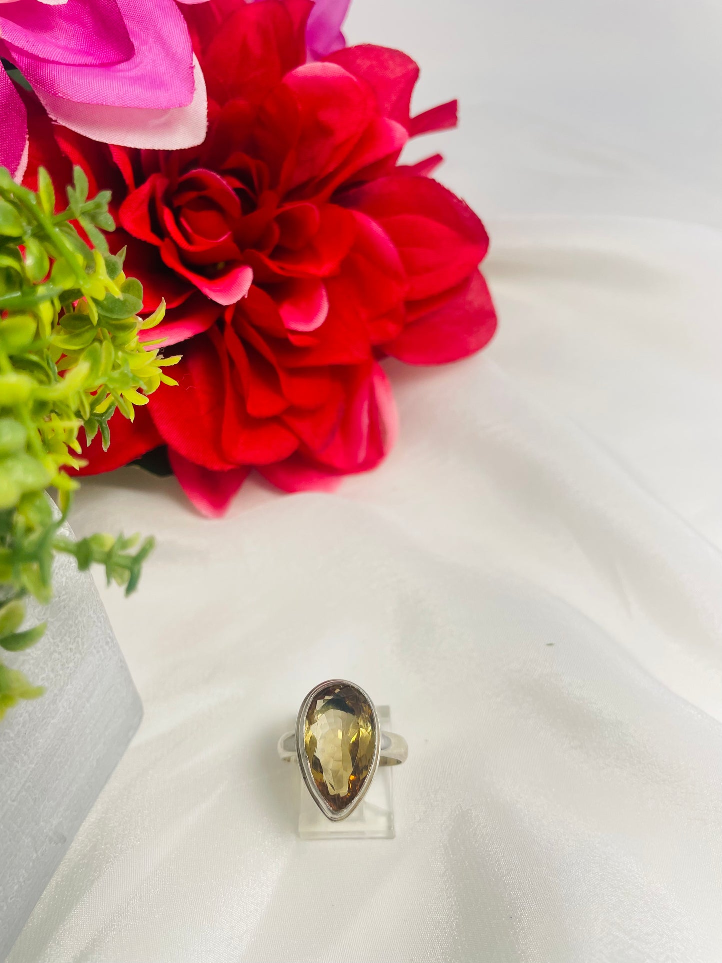 925 Sterling Silver Citrine Ring