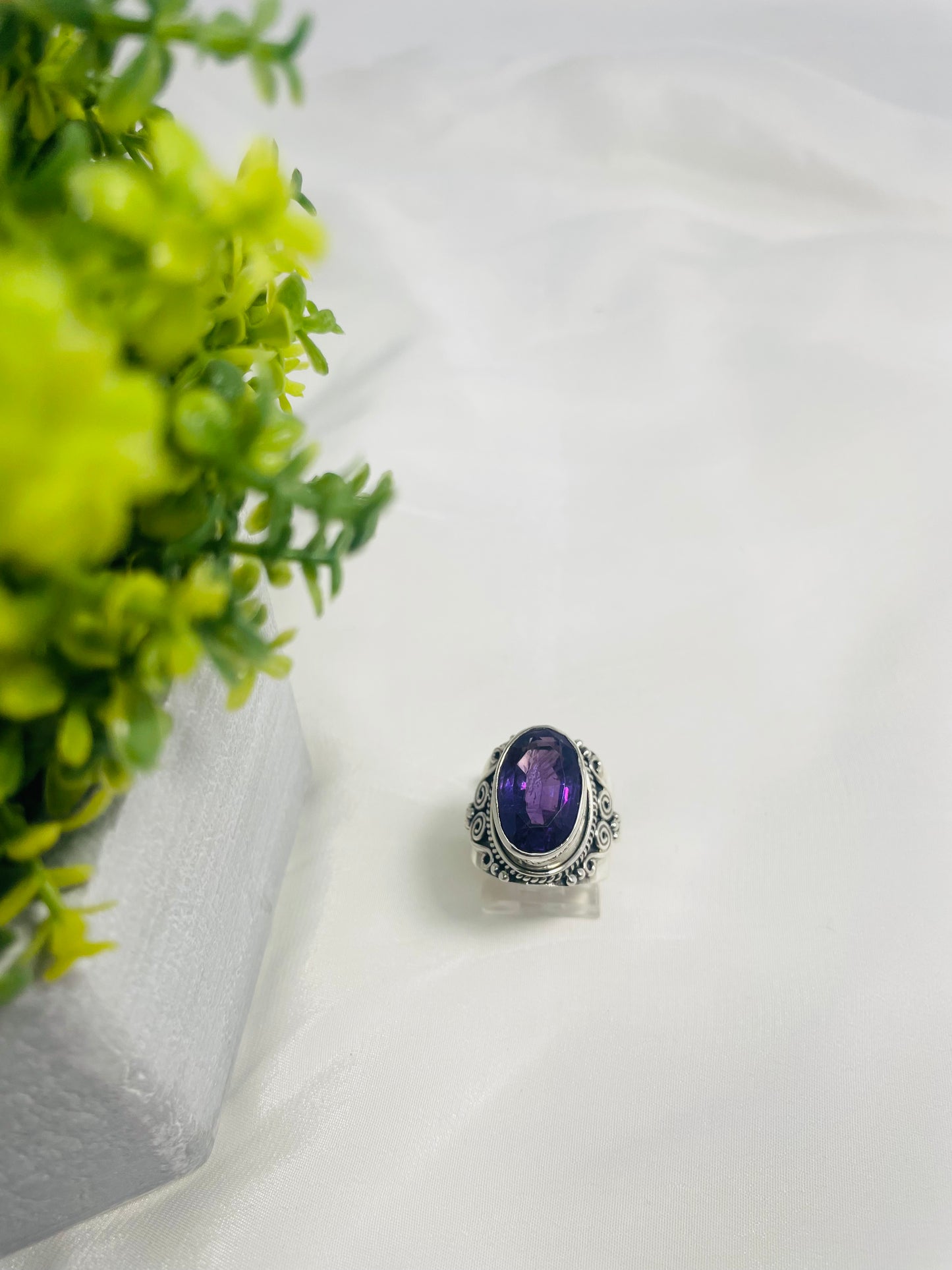 925 Sterling Silver Amethyst Ring