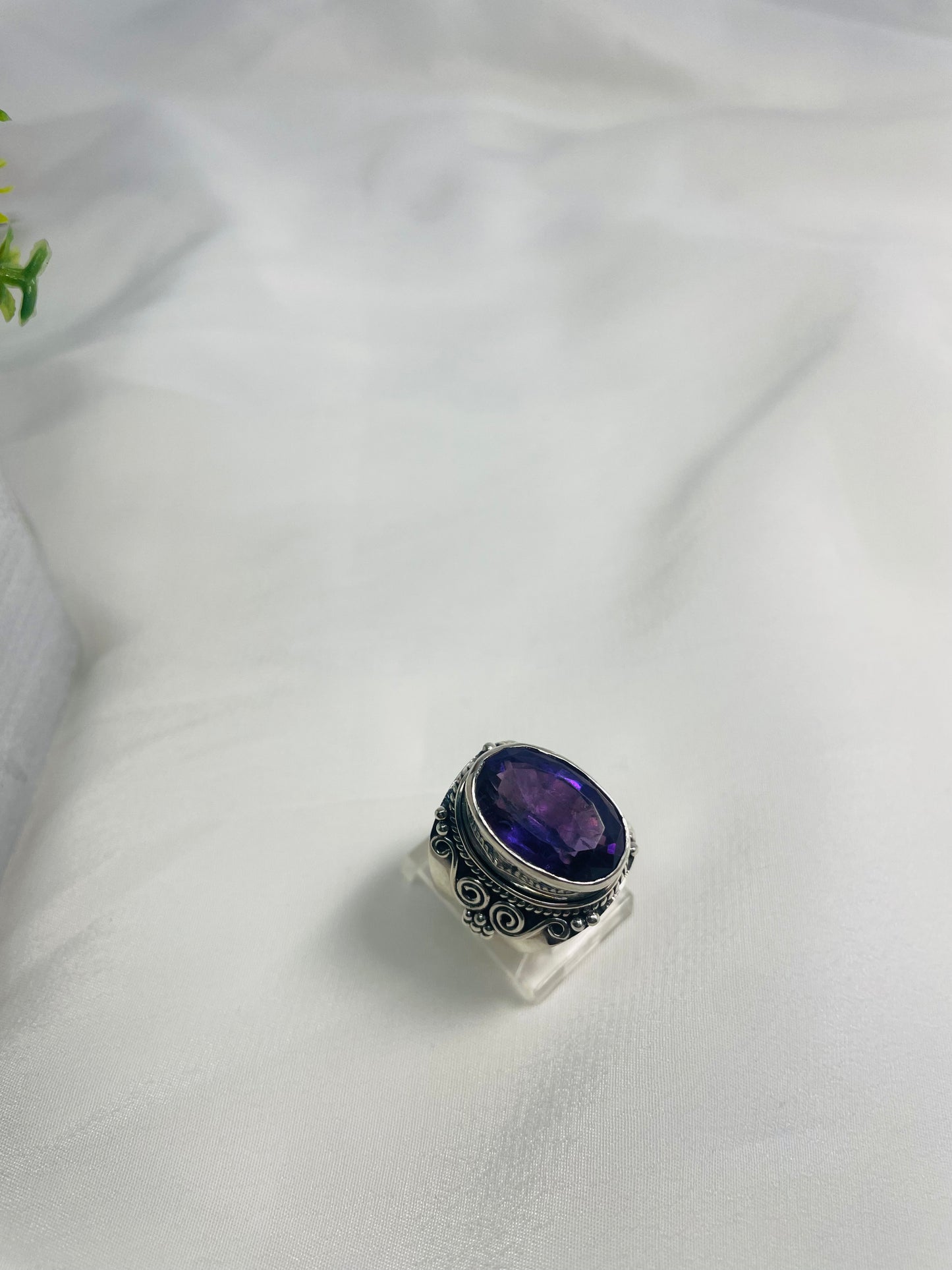 925 Sterling Silver Amethyst Ring