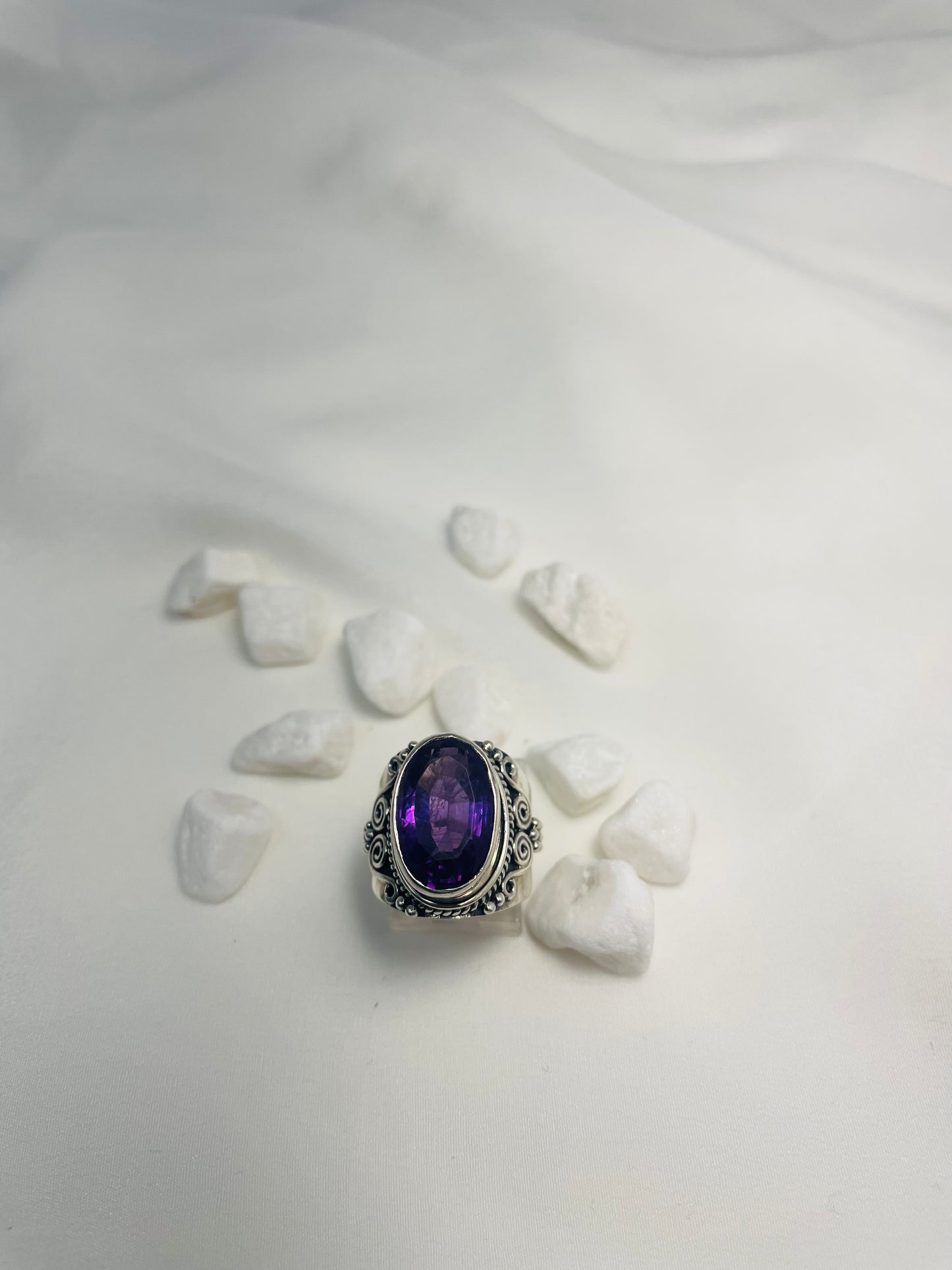 925 Sterling Silver Amethyst Ring