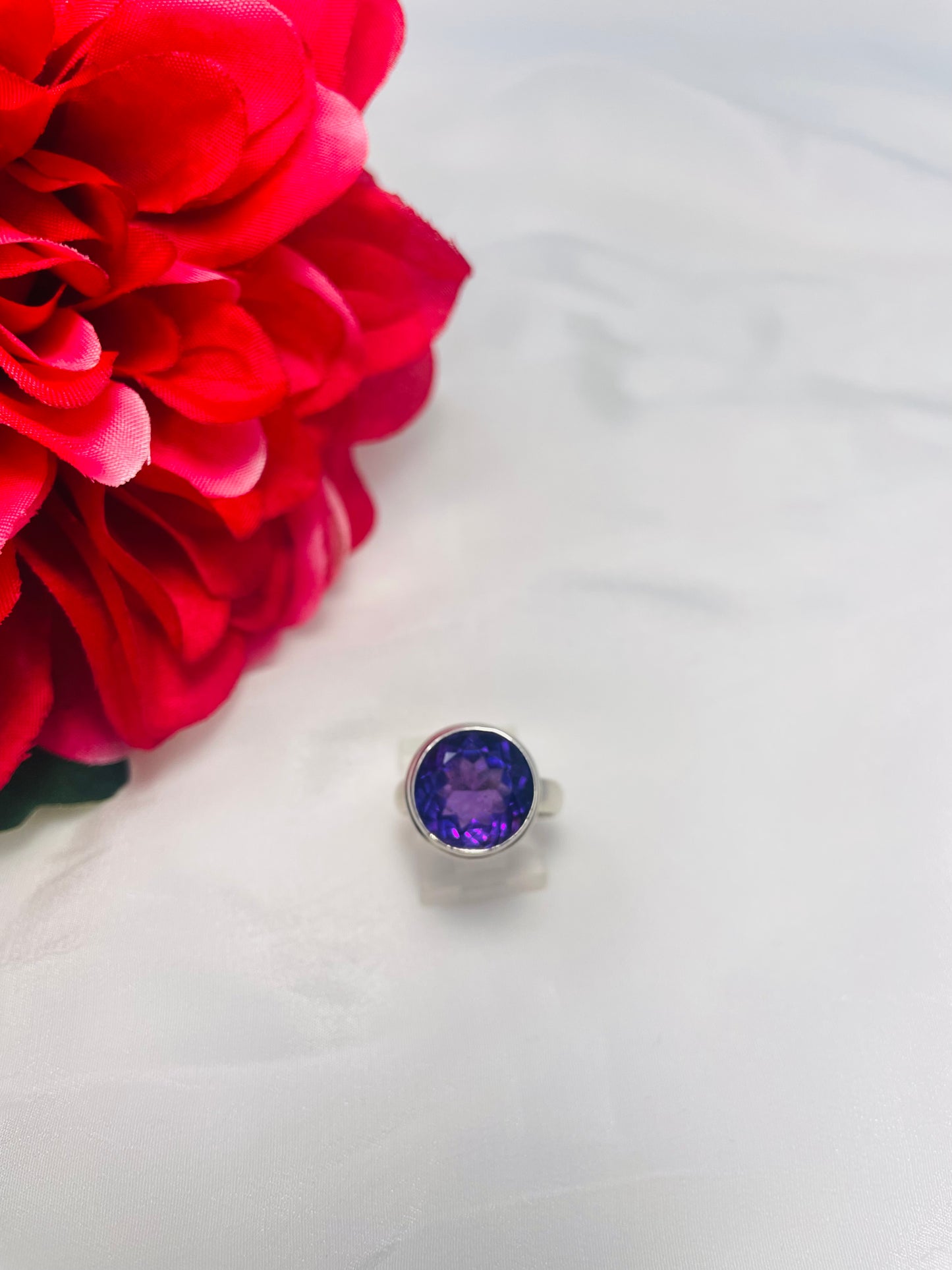 925 Sterling Silver Amethyst Ring