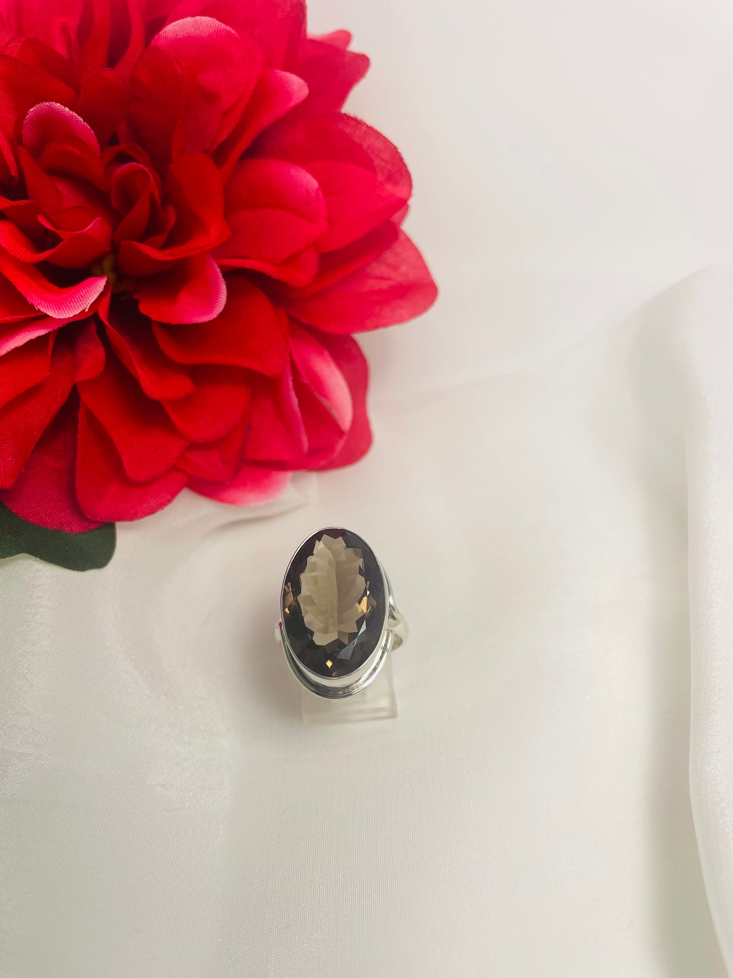 925 Sterling Silver Smoky Quartz Ring