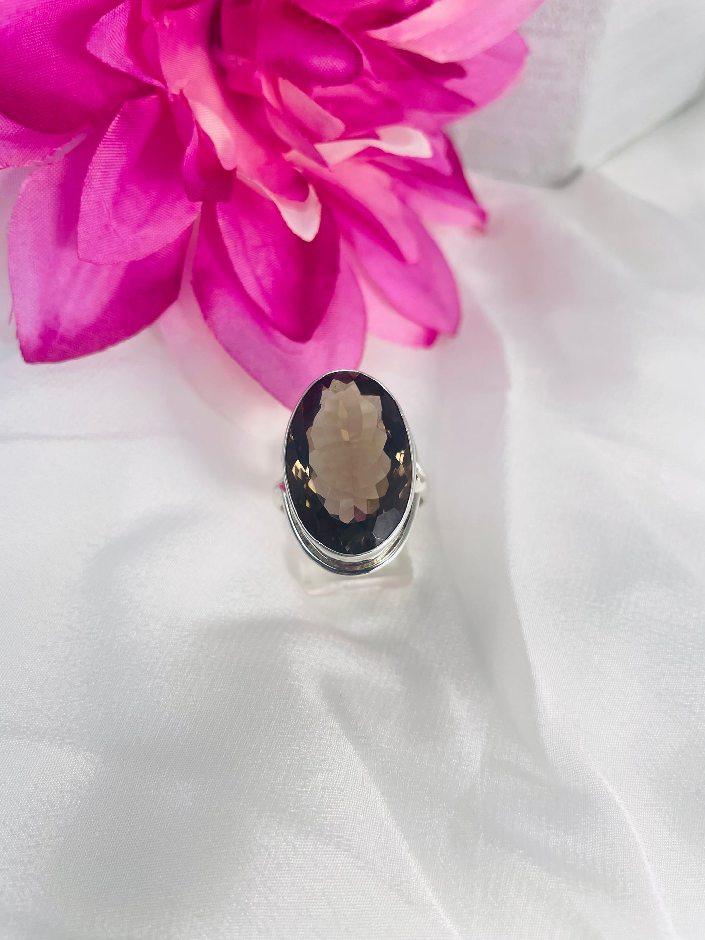 925 Sterling Silver Smoky Quartz Ring