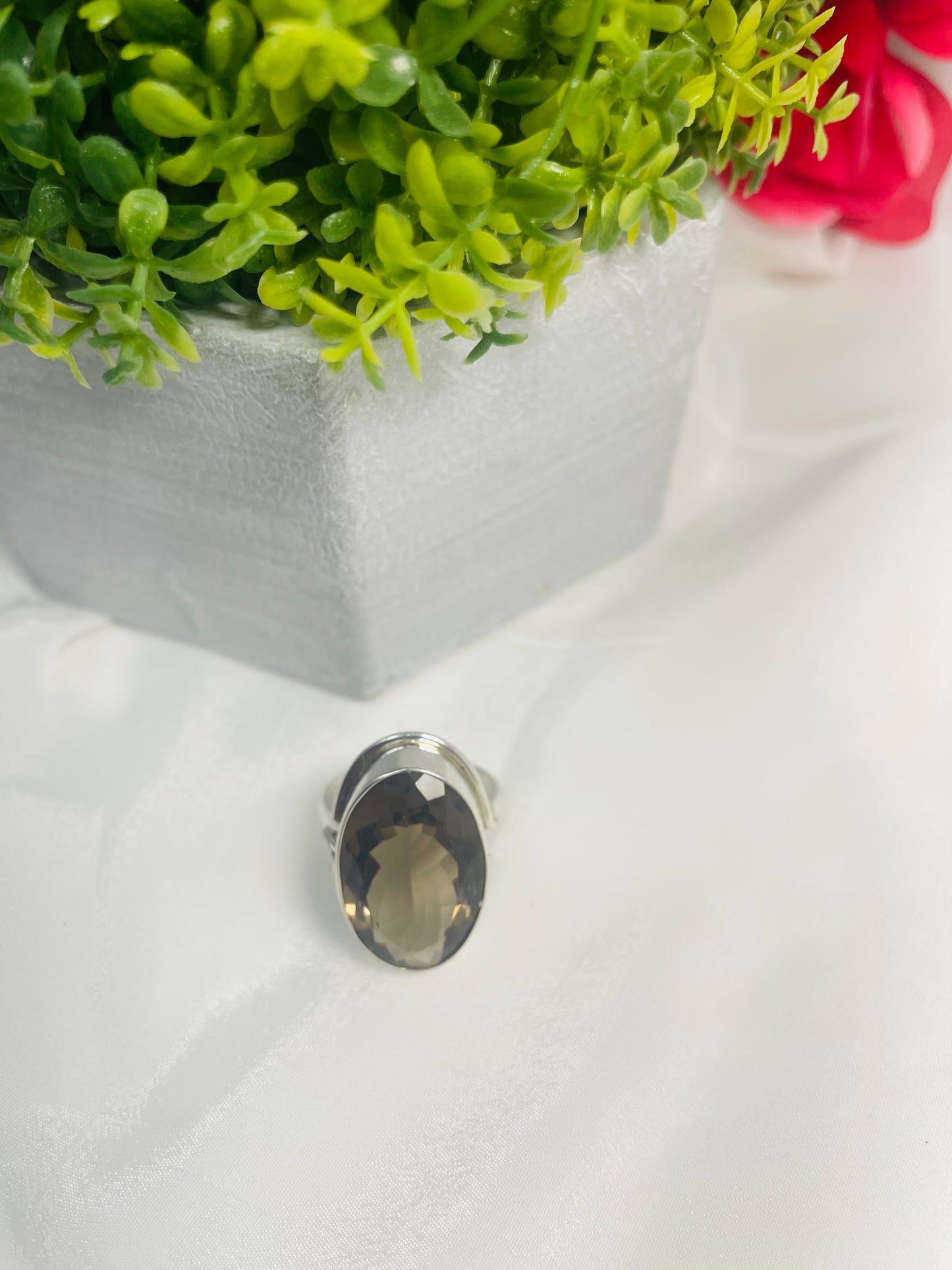 925 Sterling Silver Smoky Quartz Ring