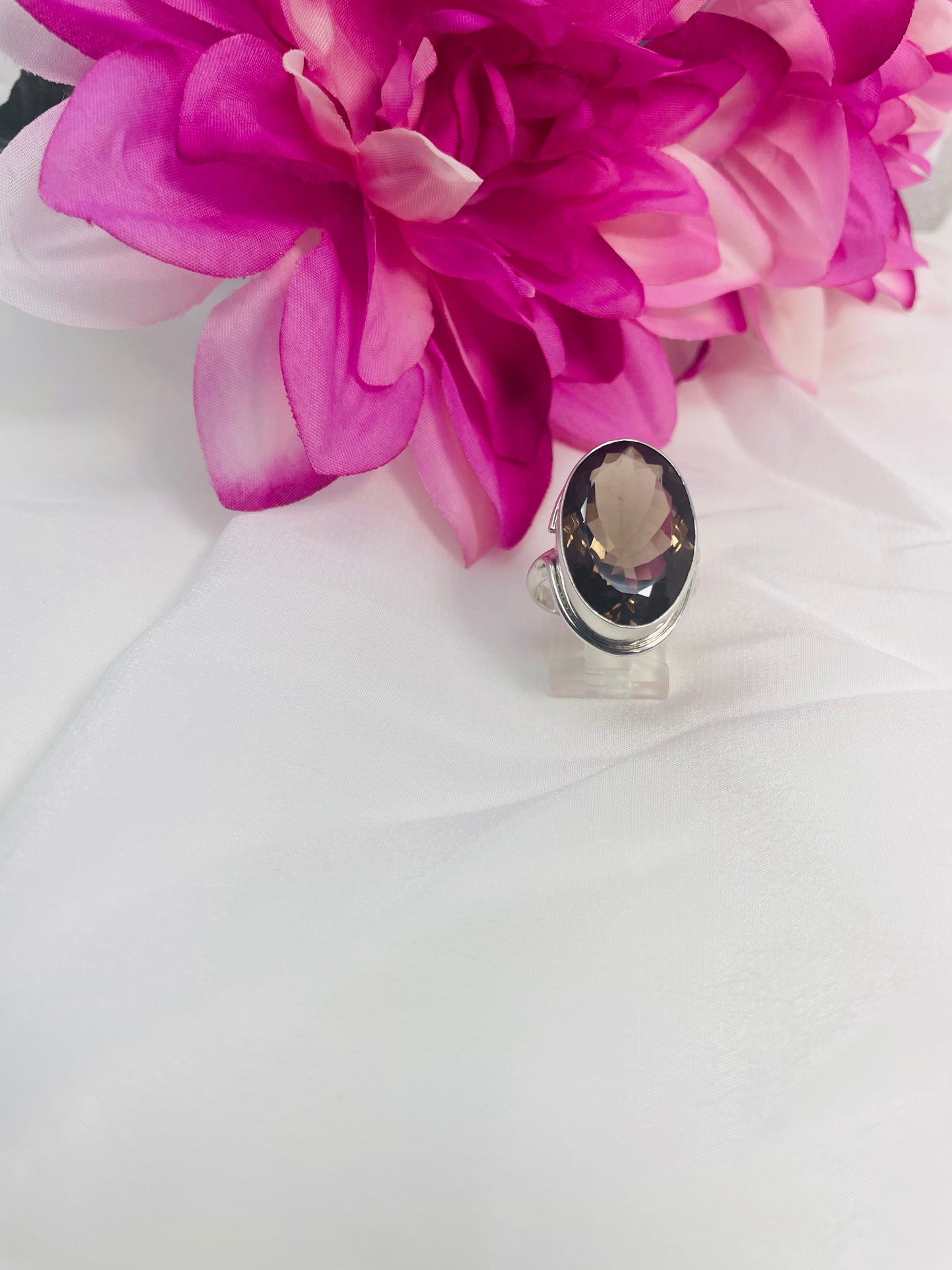 925 Sterling Silver Smoky Quartz Ring