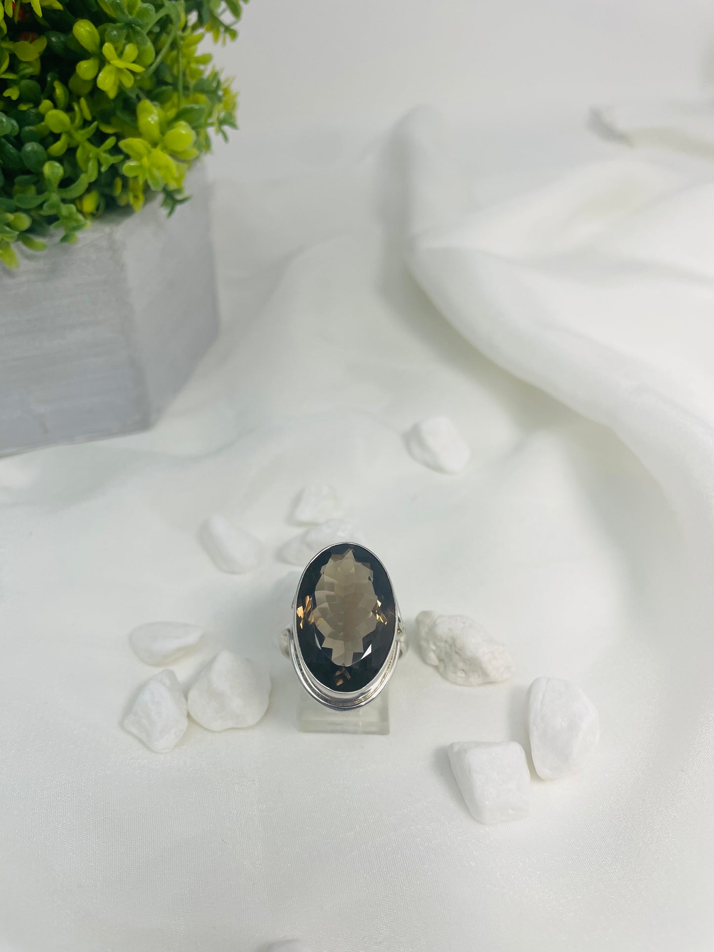 925 Sterling Silver Smoky Quartz Ring