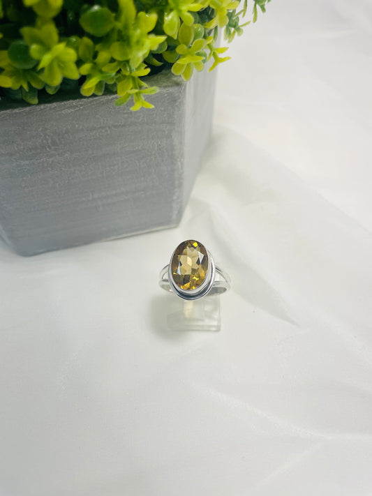 925 Sterling Silver Citrine Ring