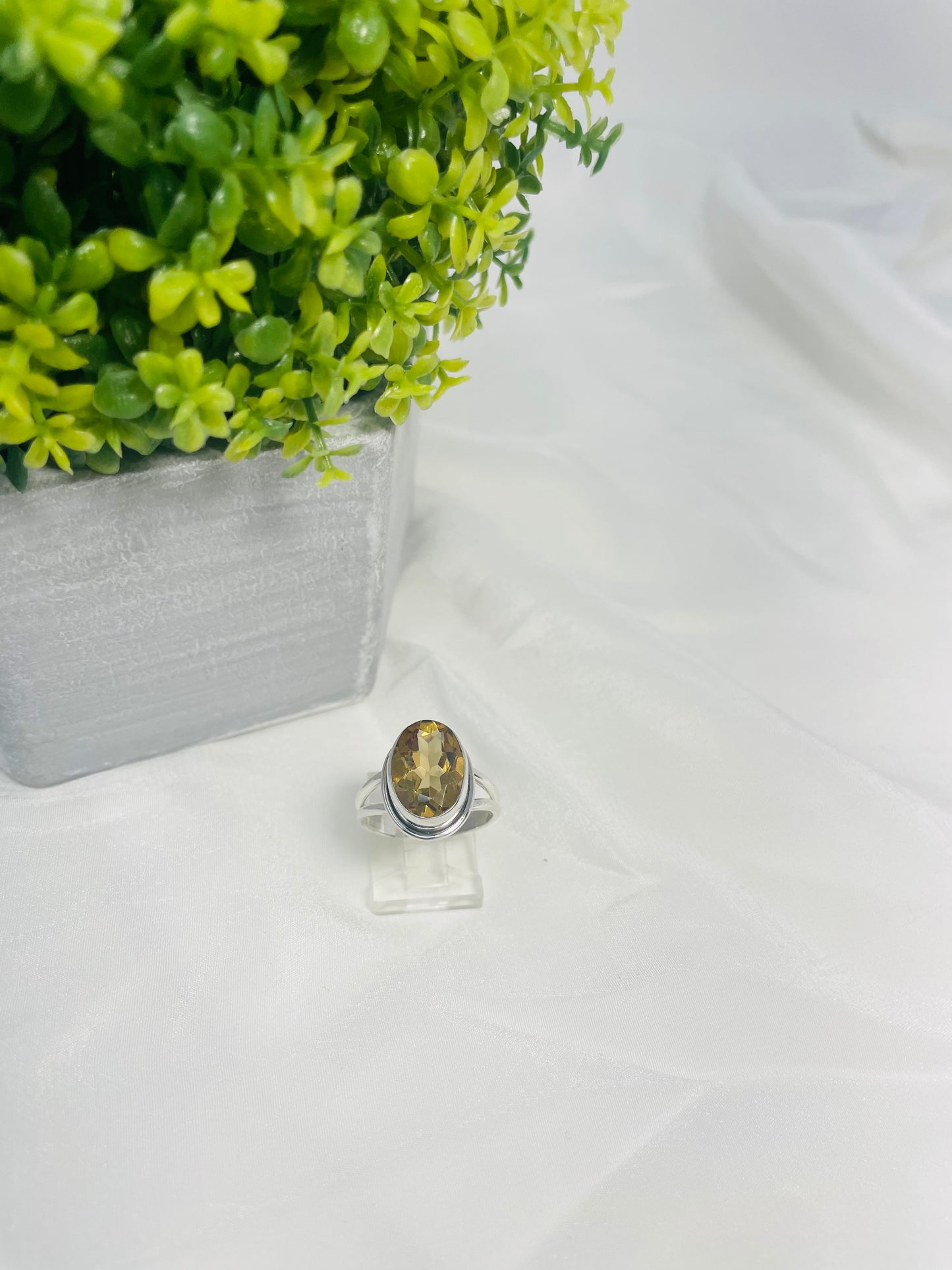 925 Sterling Silver Citrine Ring