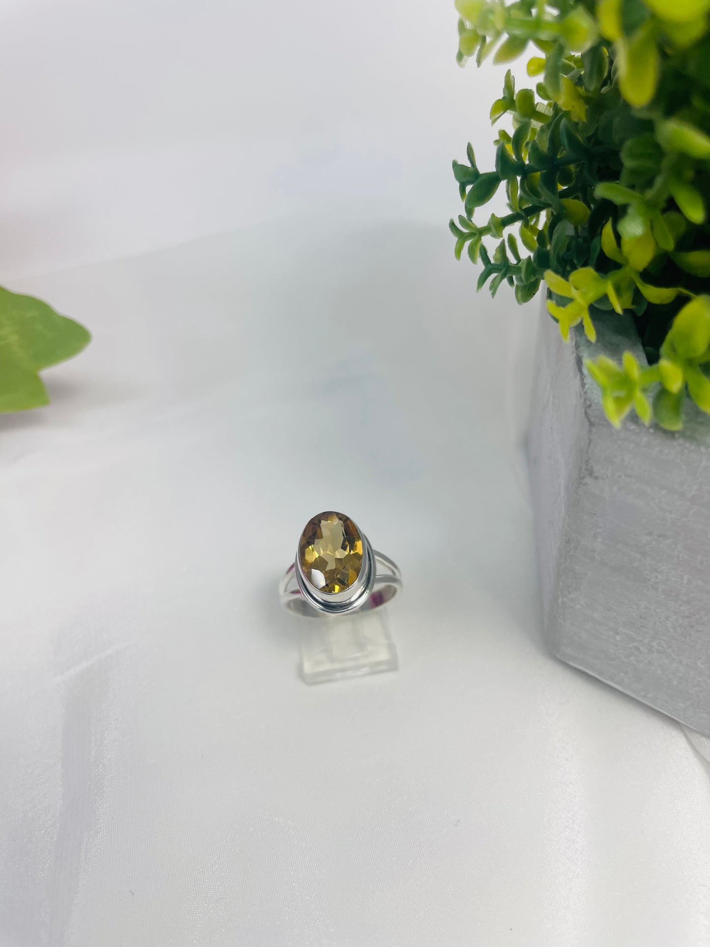 925 Sterling Silver Citrine Ring