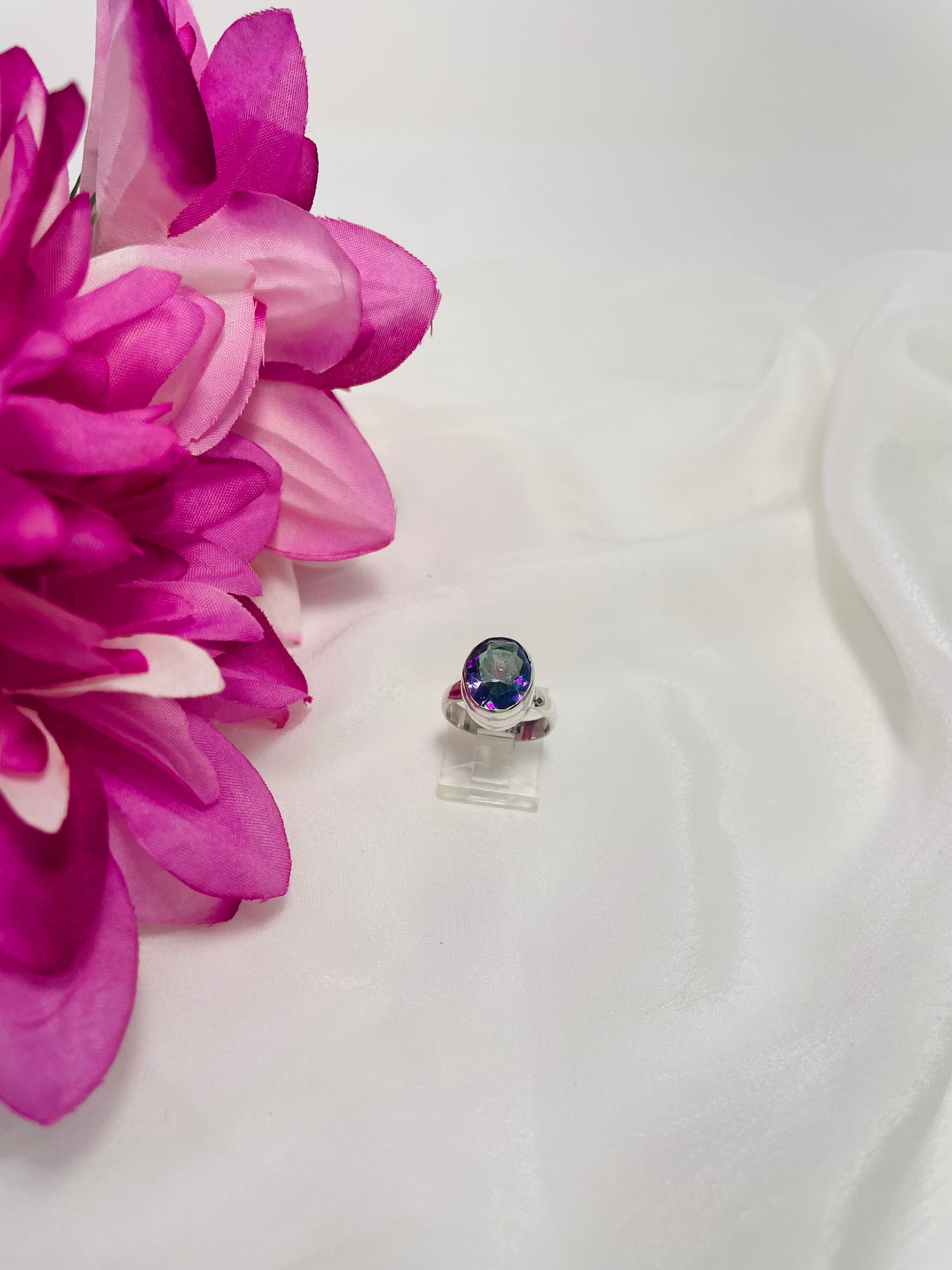 925 Sterling Silver Mystic Topaz Ring